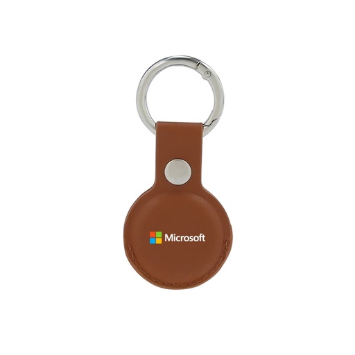 LEEVI - Santhome® PU Keychain with Santhome Tag pocket - Tan