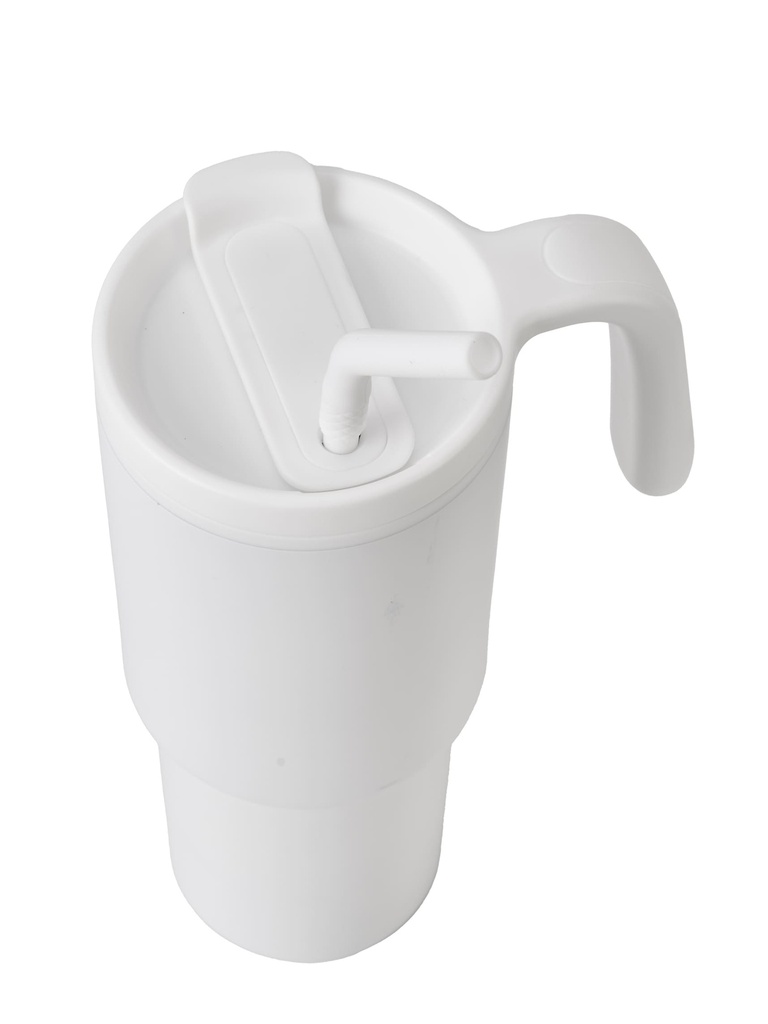 FORZA 360 - Hans Larsen Recycled Stainless Steel/PP Tumbler with 360 Branding - White