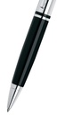 Cross Calais™ Chrome/Black Lacquer with Polished Chrome Appointments Ballpoint Pen with Blue Ink Refill