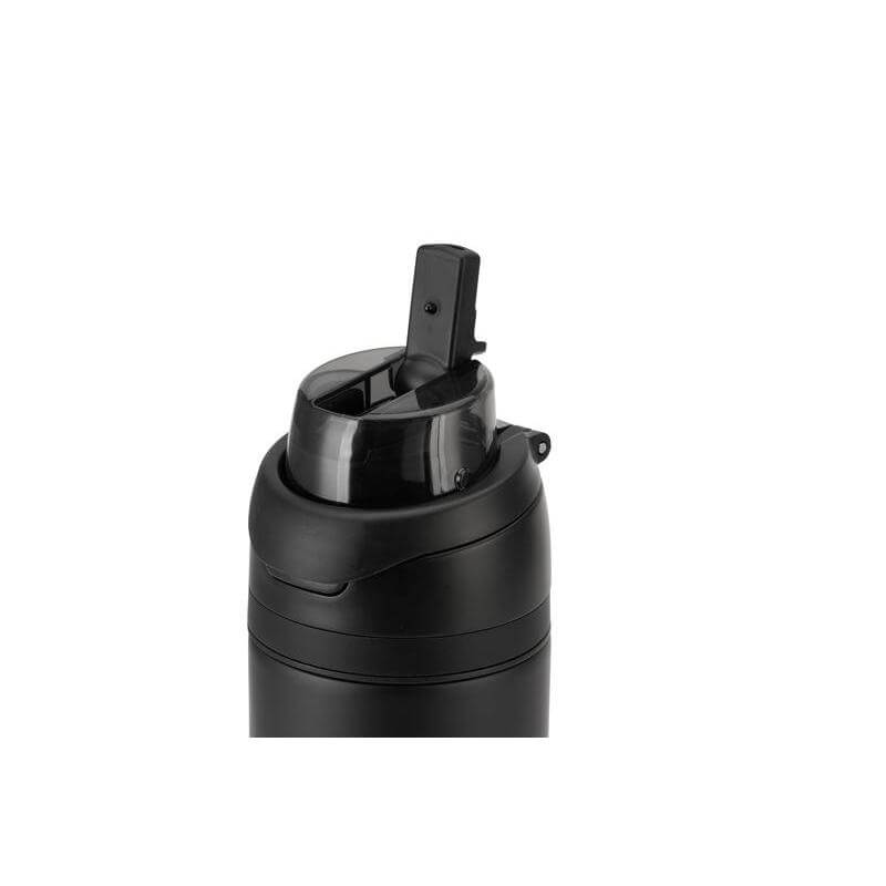 AERO SIP - Hans Larsen Recycled Stainless Steel Bottle with Dual Sip Lid - Black