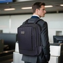 TURISMO - Santhome Expandable 17" Business Backpack - Black