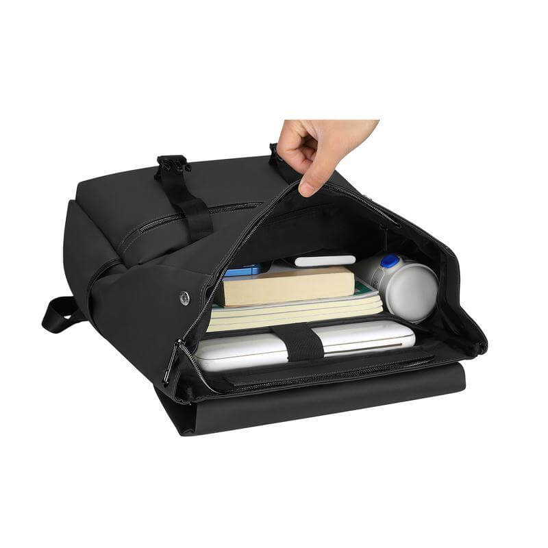 LEON - Giftology 17" Rolltop Backpack - Black