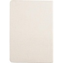 ADANA - Santhome Recycled Canvas A5 Hard Cover Notebook with PU Pocket - Beige