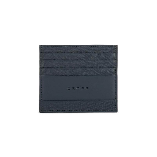 CROSS Saffiano Leather 6CC Card Holder - Navy Blue
