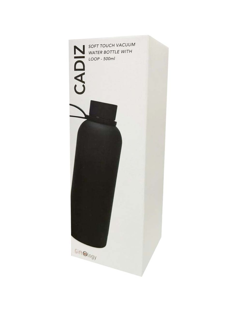 CADIZ - Giftology Double Wall Stainless Steel Bottle 500ml - Black