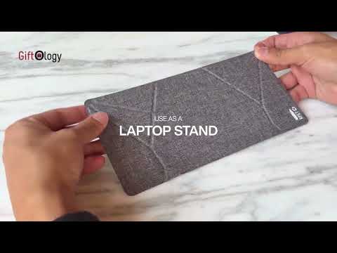 STANDIE - Giftology RPET 2-in-1 Laptop and Phone Stand - Grey