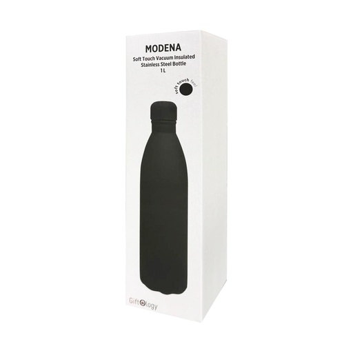 MODENA - Giftology Soft Touch lnsulated Water Bottle - 1L - Black
