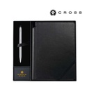 Cross Click™ Chrome Ballpoint Pen with Classic Black Journal Gift Set