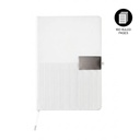 [NBGL 5398] RIPPLE - Giftology A5 Hard Cover Notebook with Metal Plate - White