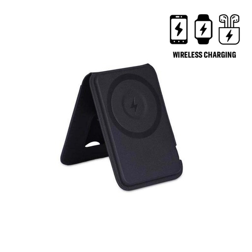 [ITWC 1254] MAG3 - Giftology 3-in-1 Magnetic Wireless Charger Card Holder - Black